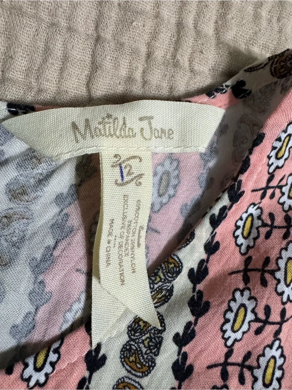 Matilda Jane Pink Patterned Bodice with Yellow Striped bottom